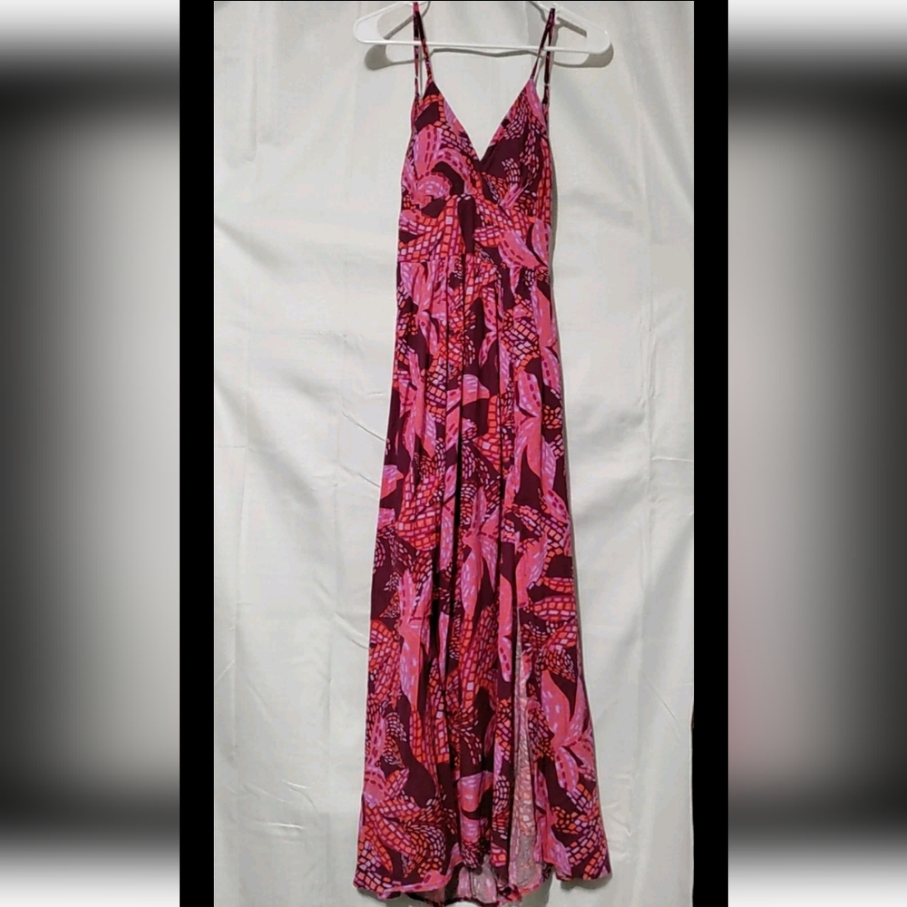 NWT Elegante Jessica Simpson Pink  Maxi Dress Resort Wearn #summer Dress